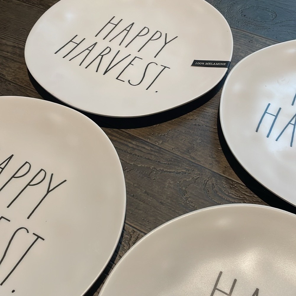 Rae Dunn melamine dinner plates - Picture 3 of 5